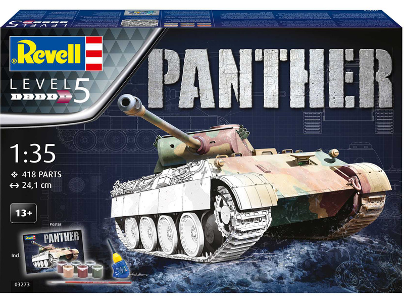 Plastikový model tanku Revell 03273 Panther Ausf. D (1:35) (giftset) | pkmodelar.cz