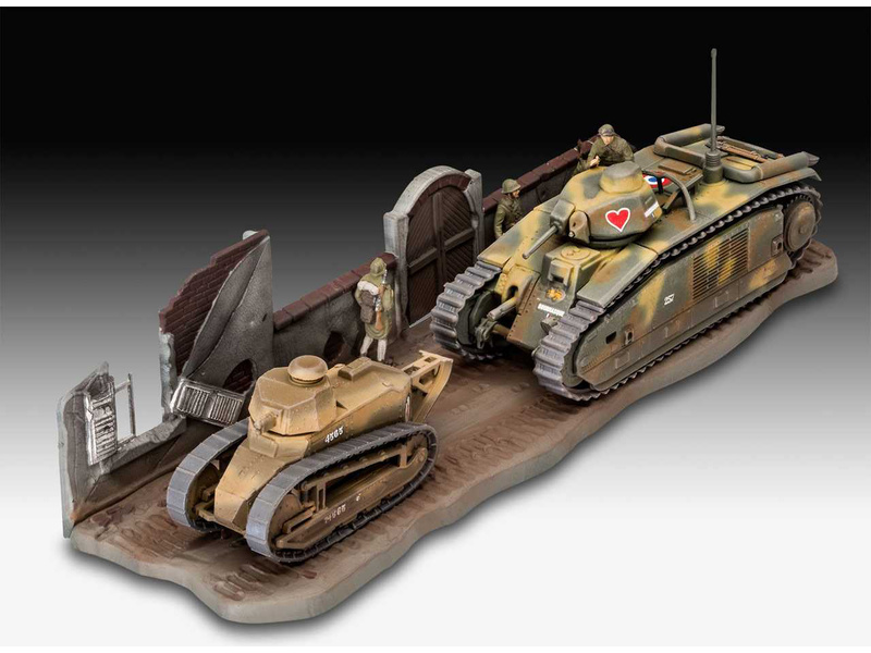 Plastikový model tanku Revell 03278 Char B.1 bis, Renault FT.17 (1:76) | pkmodelar.cz