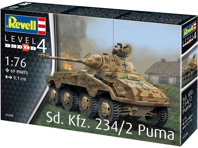 Plastikový model tanku Revell 03288 Sd.Kfz. 234/2 Puma (1:76) | pkmodelar.cz