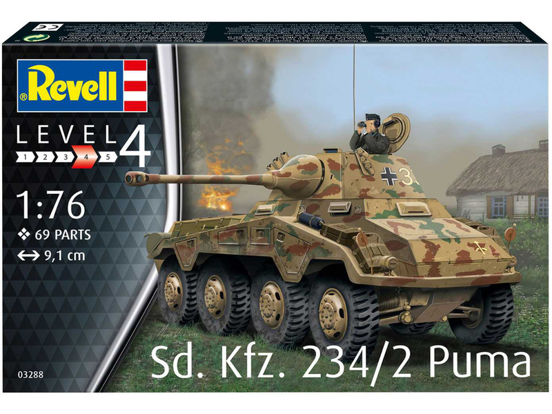 Plastikový model tanku Revell 03288 Sd.Kfz. 234/2 Puma (1:76) | pkmodelar.cz