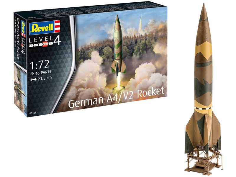 Plastikový model vojenské techniky Revell 03309 německá raketa A4/V2 (1:72) | pkmodelar.cz