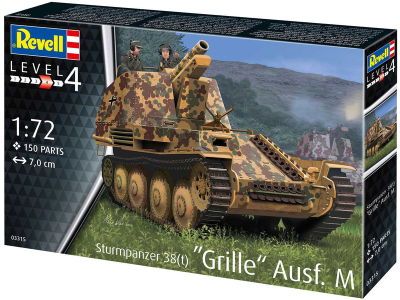 Plastikový model tanku Revell 03315 Sturmpanzer 38(t) Grille Ausf. M (1:72) | pkmodelar.cz