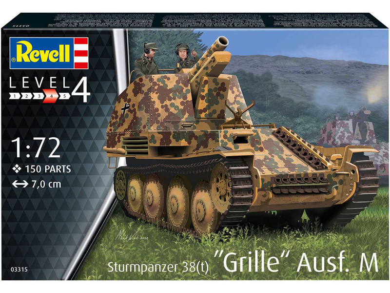 Plastikový model tanku Revell 03315 Sturmpanzer 38(t) Grille Ausf. M (1:72) | pkmodelar.cz