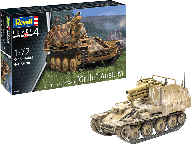 Plastikový model tanku Revell 03315 Sturmpanzer 38(t) Grille Ausf. M (1:72) | pkmodelar.cz