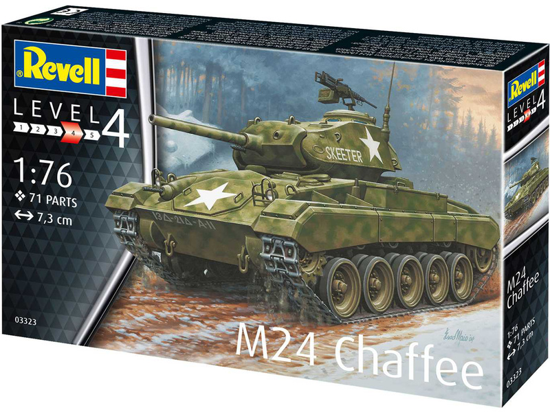 Plastikový model tanku Revell 03323 - M24 Chaffee (1:76) | pkmodelar.cz
