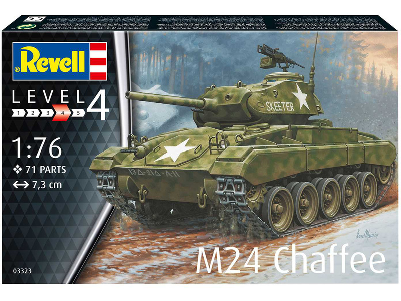 Plastikový model tanku Revell 03323 - M24 Chaffee (1:76) | pkmodelar.cz