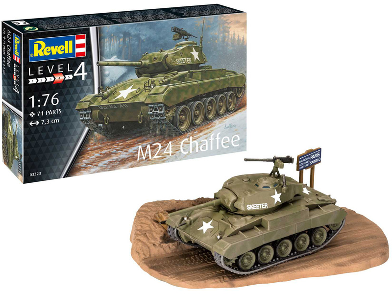 Plastikový model tanku Revell 03323 - M24 Chaffee (1:76) | pkmodelar.cz