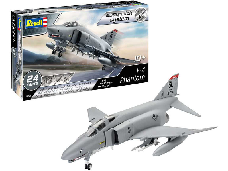 Plastikový model letadla Revell 03651 EasyClick F-4 Phantom (1:72) | pkmodelar.cz