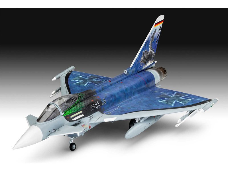 Plastikový model letadla Revell 03843 Eurofighter Typhoon Luftwaffe 2020 Quadriga (1:72) | pkmodelar.cz