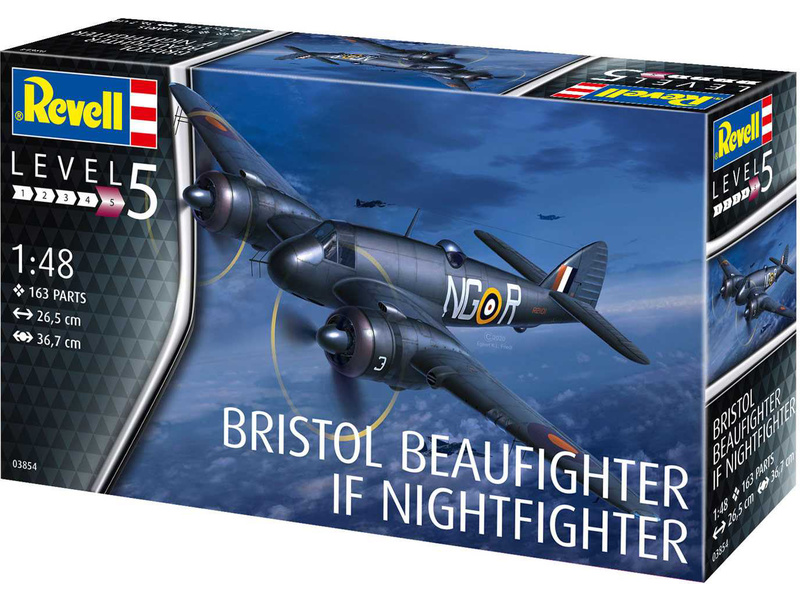 Plastikový model letadla Revell 03854 Beaufighter IF Nightfighter (1:48) | pkmodelar.cz