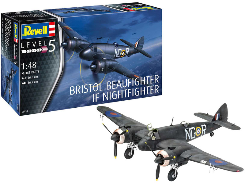 Plastikový model letadla Revell 03854 Beaufighter IF Nightfighter (1:48) | pkmodelar.cz