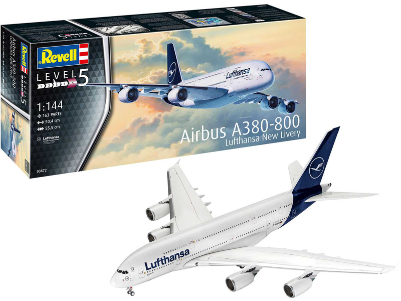 Revell Airbus A380-800 Lufthansa New Livery (1:144) | pkmodelar.cz