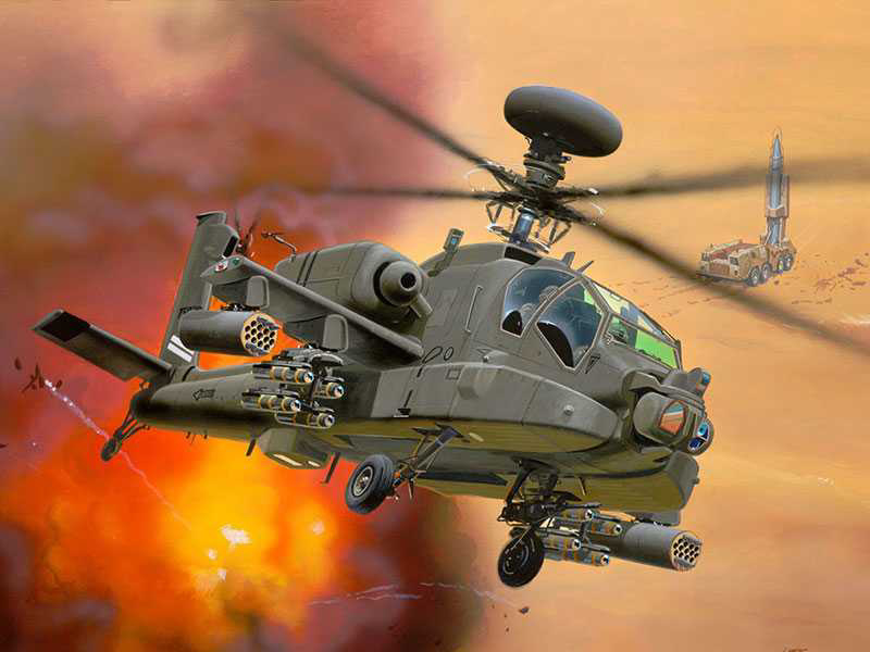 Plastikový model vrtulníku Revell 04046 AH-64D Longbow Apache (1:144) | pkmodelar.cz