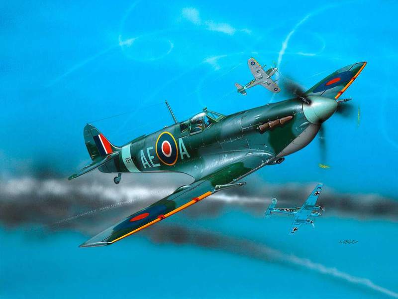 Plastikový model letadla Revell 04164 Spitfire Mk.V (1:72) | pkmodelar.cz