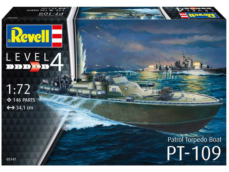 Plastikový model lodě Revell 05147 Patrol Torpedo Boat PT109 (1:72) | pkmodelar.cz