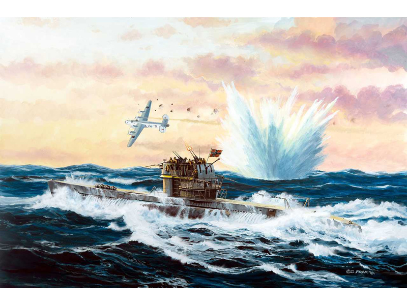 Plastikový model ponorky Revell 05154 německá ponorka Type VII C/41 (1:350) | pkmodelar.cz
