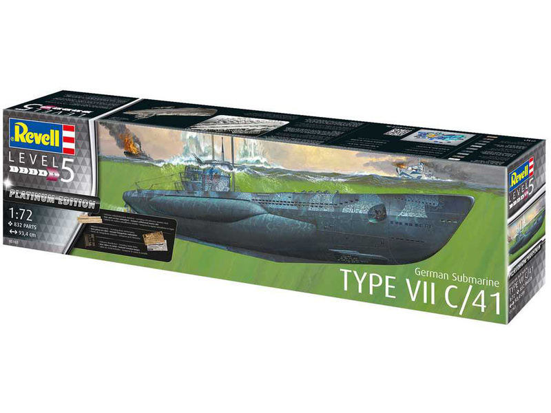 Revell ponorka Typ VII C/41 (Platinum Edition) (1:72) | pkmodelar.cz