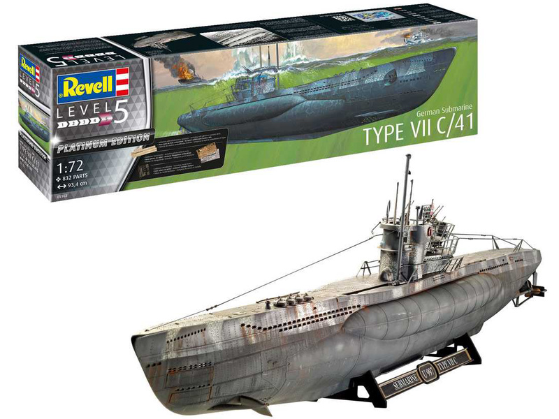 Revell ponorka Typ VII C/41 (Platinum Edition) (1:72) | pkmodelar.cz