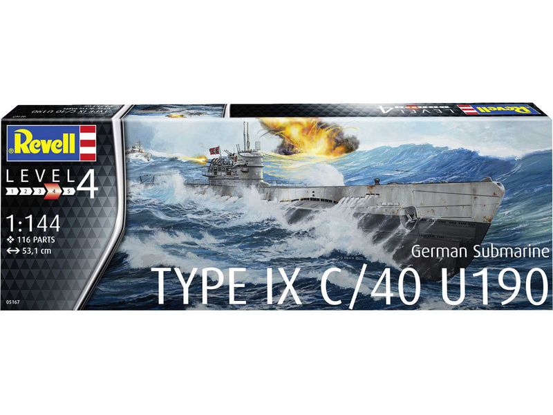 Revell German Submarine Type IX C/40 (U190) (1:144) | pkmodelar.cz