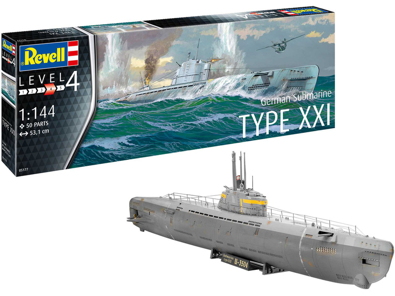 Revell 05177 německá ponorka Typ XXI (1:144) | pkmodelar.cz