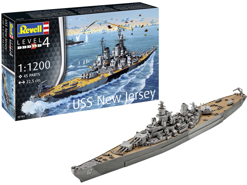 Revell USS New Jersey (1:1200) | pkmodelar.cz