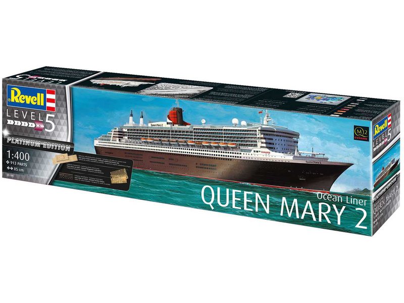 Plastikový model lodě Revell 05199 Queen Mary 2 Platinum Edition (1:400) | pkmodelar.cz