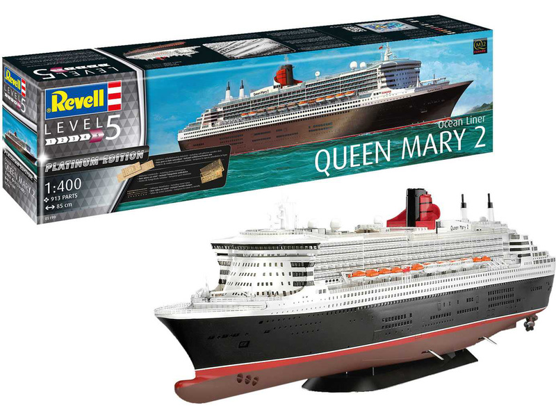 Plastikový model lodě Revell 05199 Queen Mary 2 Platinum Edition (1:400) | pkmodelar.cz