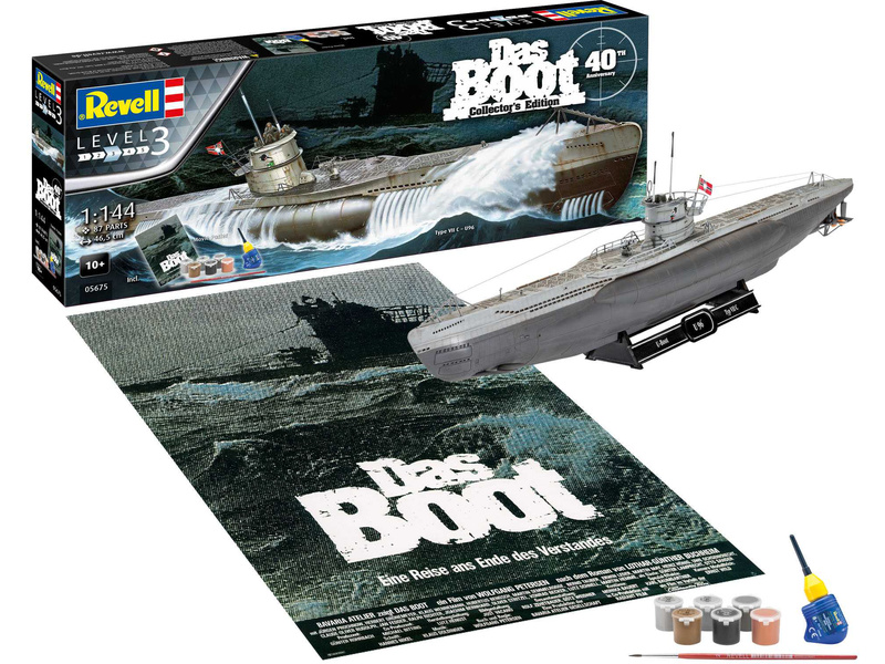 Plastikový model ponorky Revell 05675 U-96 Das Boot (1:144) (giftset) | pkmodelar.cz