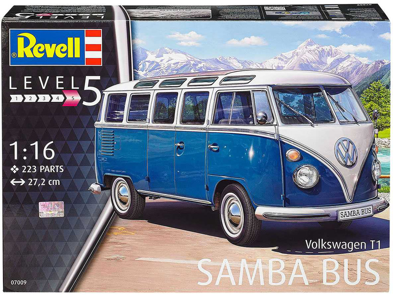 Plastikový model auta Revell 07009 Volkswagen T1 Samba Bus (1:16) | pkmodelar.cz