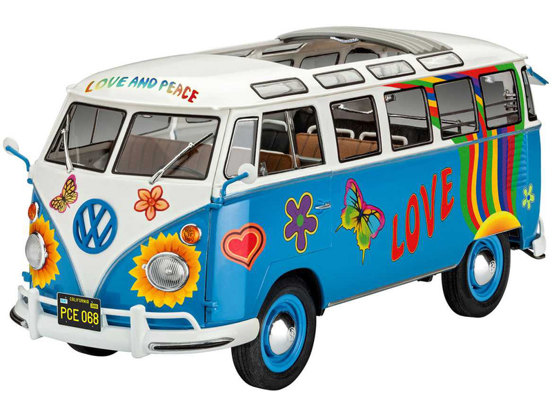 Plastikový model auta Revell 07050 VW T1 Samba Bus Flower Power (1:24) | pkmodelar.cz