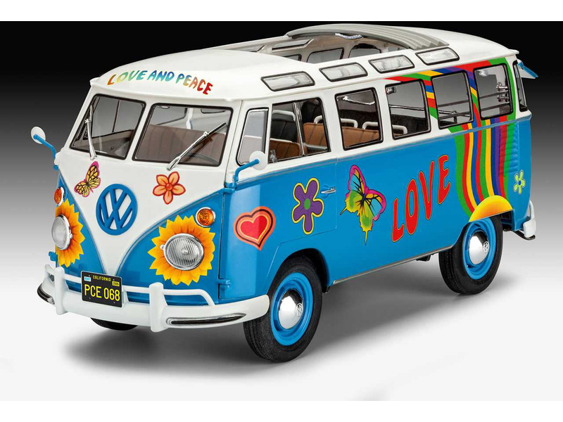 Plastikový model auta Revell 07050 VW T1 Samba Bus Flower Power (1:24) | pkmodelar.cz