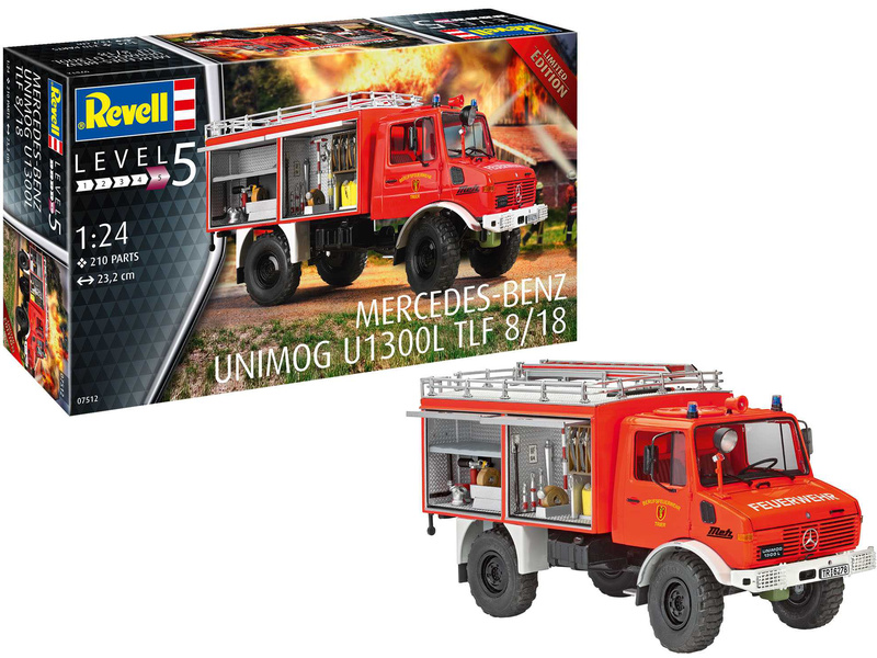 Revell 07512 Mercedes-Benz Unimog U 1300 L TLF 8/18 (1:24) | pkmodelar.cz