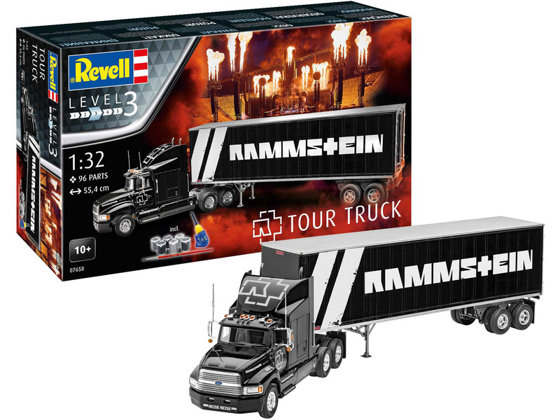 Plastikový model kamionu Revell 07658 Rammstein Tour Truck (1:32) (giftset) | pkmodelar.cz