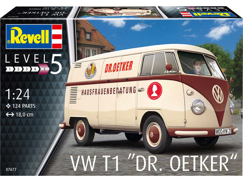 Plastikový model auta Revell 07677 Volkswagen T1 Dr. Oetker (1:24) | pkmodelar.cz
