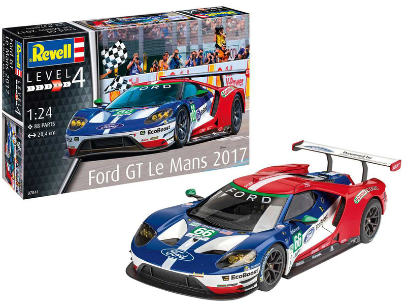 Plastikový model auta Revell 67041 Ford GT Le Mans 2017 (1:24) (sada) | pkmodelar.cz