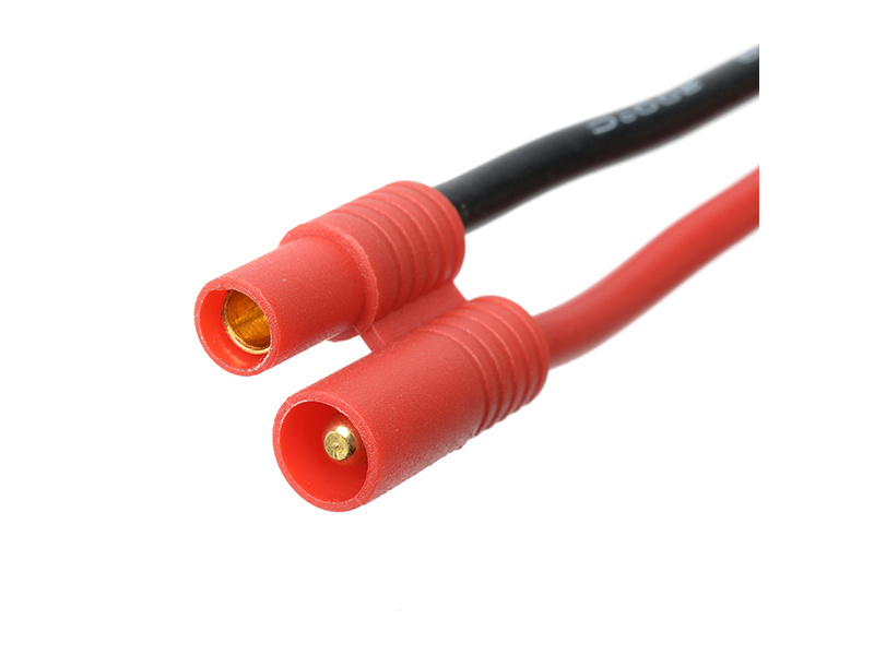 Konektor zlacený 3.5mm samec s kabelem 14AWG 10cm | pkmodelar.cz