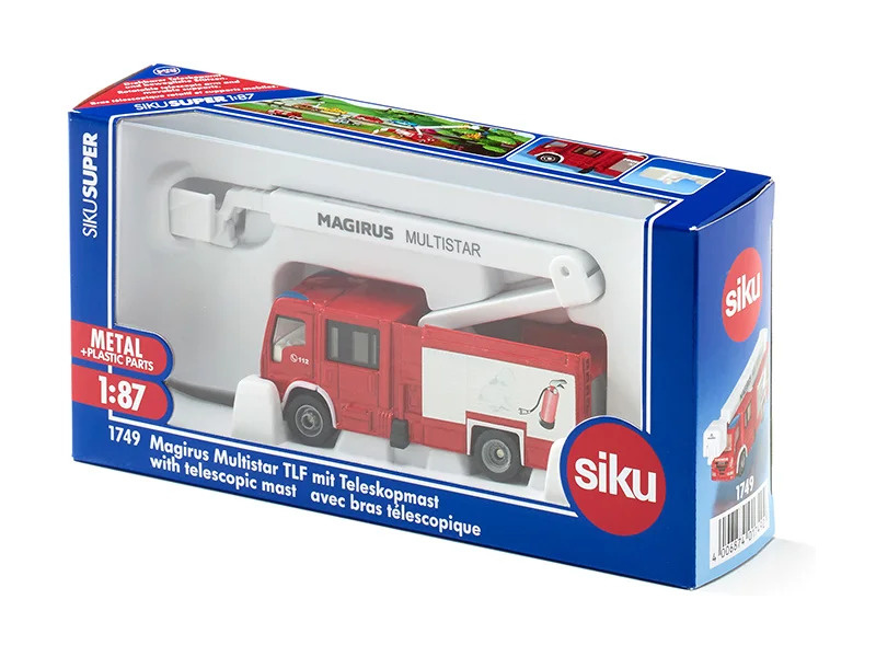 SIKU 1749 Super - Hasiči Magirus Multistar s teleskopickou plošinou | pkmodelar.cz