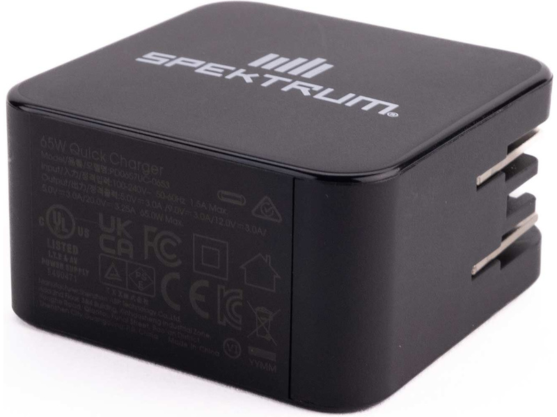 Spektrum síťový adaptér USB-C 65W GaN | pkmodelar.cz