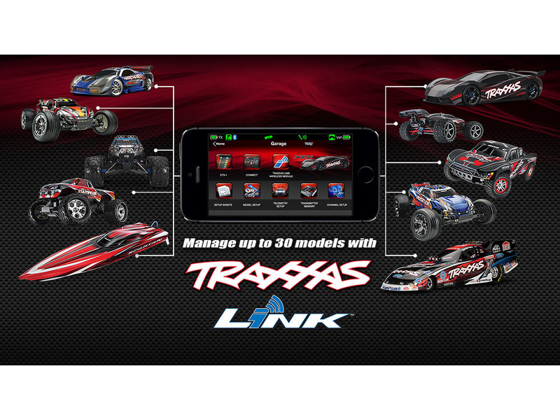 Traxxas vysílač TQi 2 kan., BlueTooth modul, přijímač TSM | pkmodelar.cz