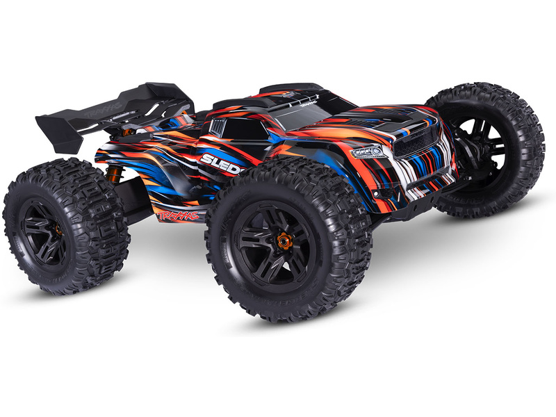 Traxxas Sledge 1:8 RTR oranžový s belted pneu | pkmodelar.cz