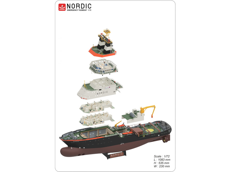 Türkmodel záchranný remorkér Nordic 1:72 kit | pkmodelar.cz