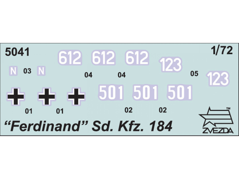 Plastikový model tanku Zvezda 5041 Snap Kit Ferdinand Sd.Kfz.184 (1:72) | pkmodelar.cz