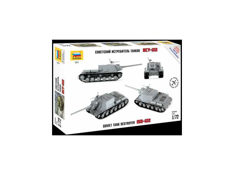 Plastikový model tanku Zvezda 5054 Snap Kit samohybné dělo ISU-122 (1:72) | pkmodelar.cz