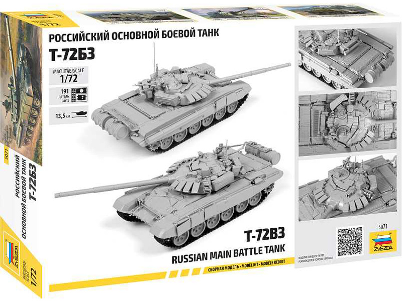 Zvezda 5071 tank T-72 B3 (1:72) | pkmodelar.cz