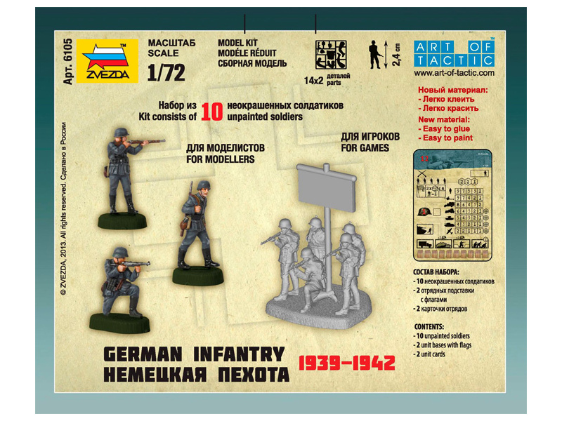 Plastikový model vojáků Zvezda 6105 německá pěchota z východní fronty 1941 (1:72) | pkmodelar.cz