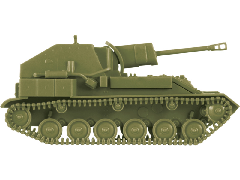 Plastikový model tanku Zvezda 6239 Snap Kit samohybné dělo SU-76M (1:100) | pkmodelar.cz
