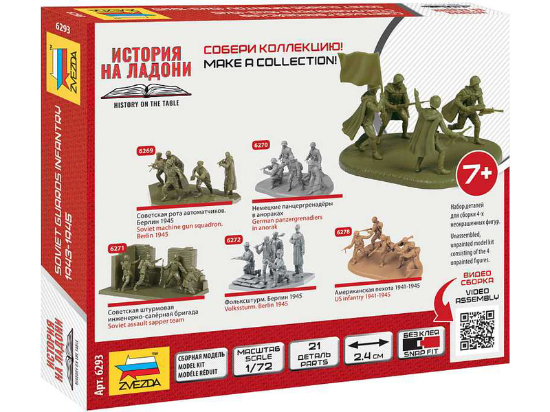 Zvezda figurky - Soviet Guards Infantry (1:72) | pkmodelar.cz