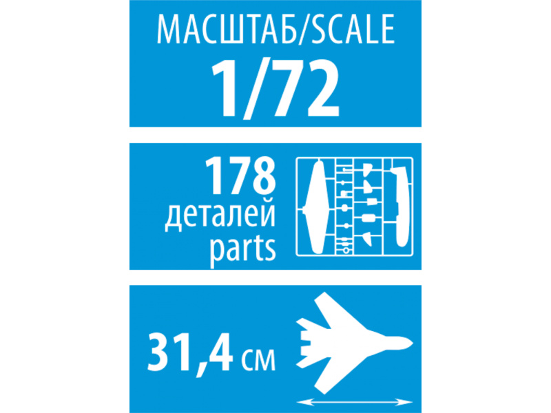 Plastikový model letadla Zvezda 7294 Sukhoi SU-27 UB Flanker-C (1:72) | pkmodelar.cz