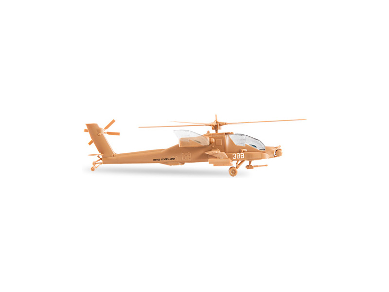 Plastikový model vrtulníku Zvezda 7408 Snap Kit AH-64 Apache U.S. Attack Helicopter 1:144 | pkmodelar.cz