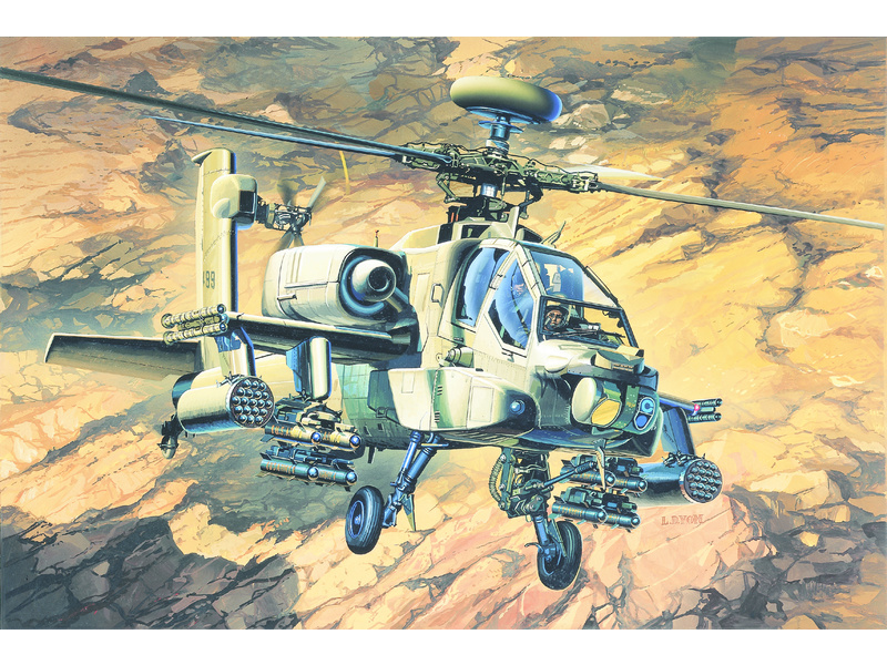 Plastikový model vrtulníku Academy 12262 AH-64A APACHE 1:48